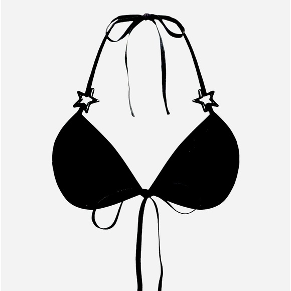 Back Glittery Sequin Leopard Print Halter Tie Bikini Top NWT - Picture 2 of 3